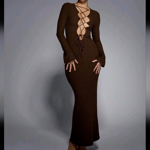 chinese dress ladies Maeve Black Velvet and Mesh Long Sleeve Maxi Dress